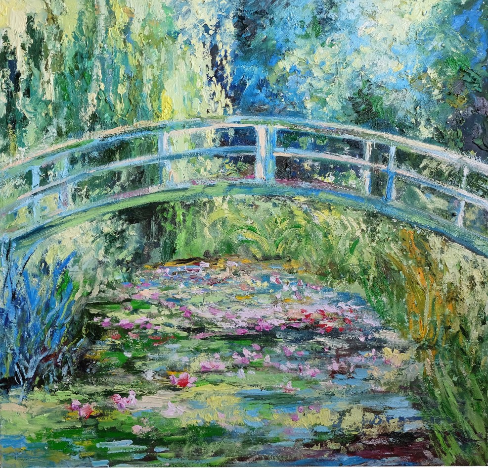 Claude Monet Bridge with water lilies