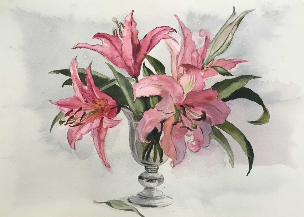 Elena Bazanova Watercolor Lilia