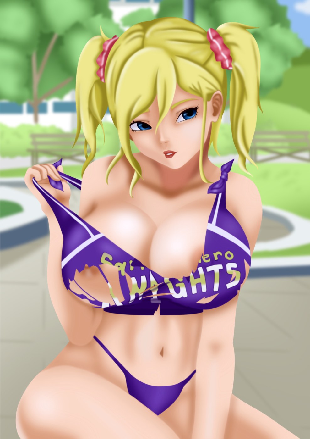 Katie Banks in Harley XXX costume