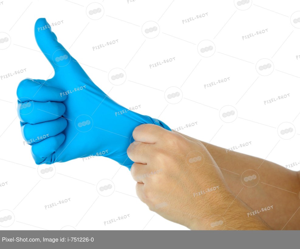 Wife in rubber gloves