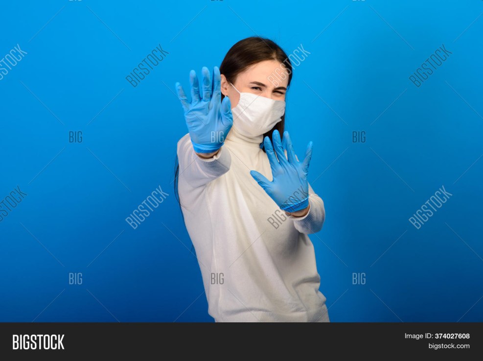 Patient in gloves