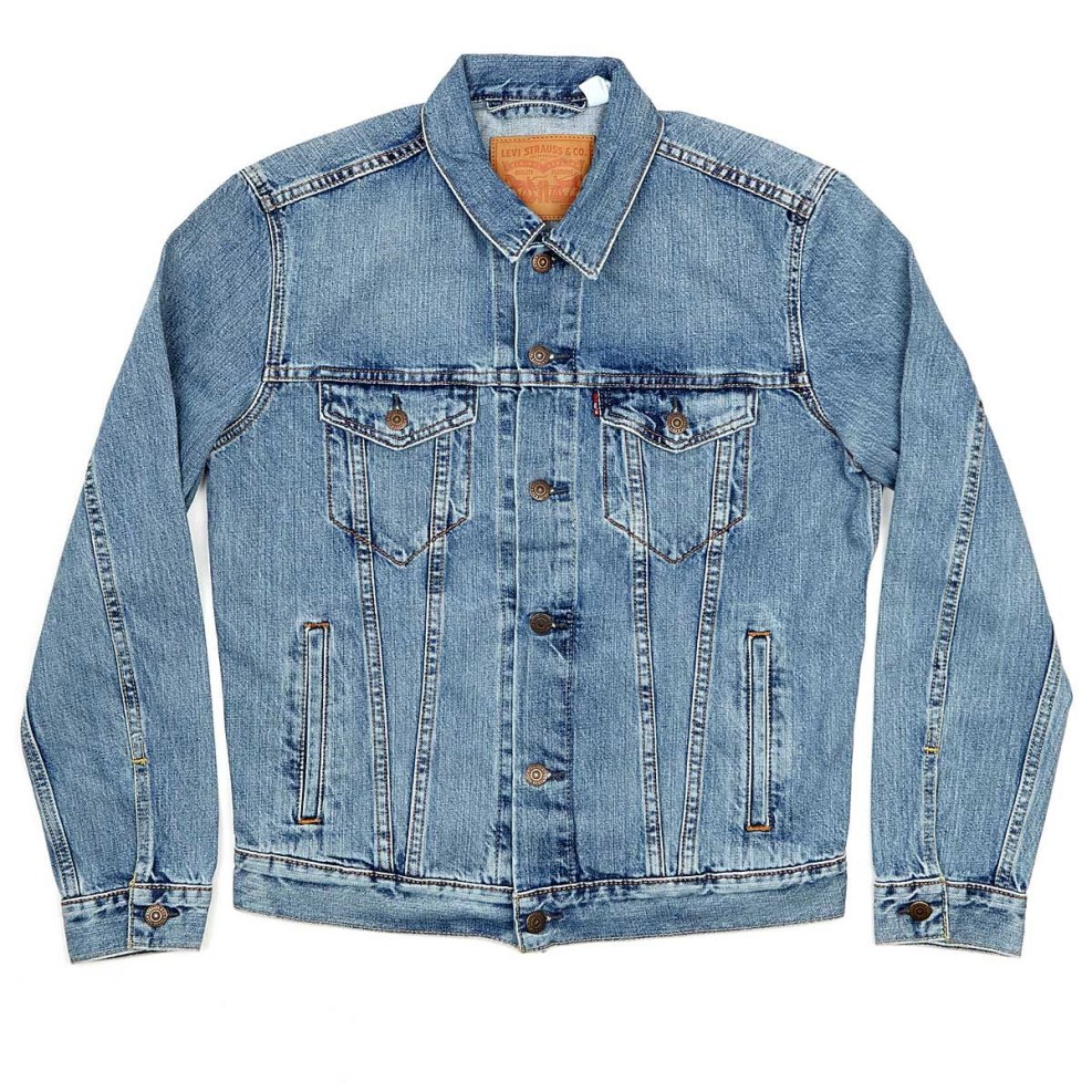 Dark denim jackets with rhinestones