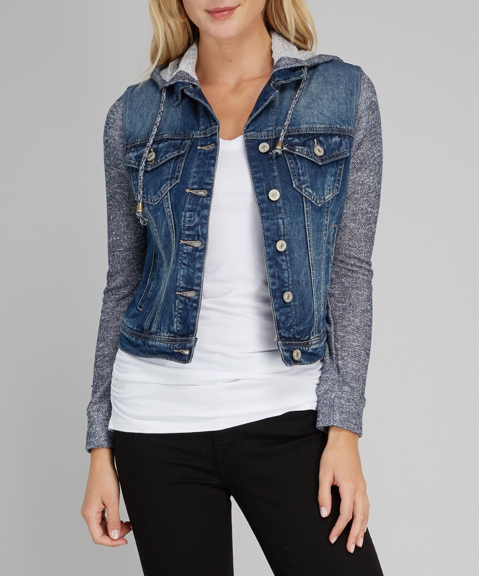 A shortened jeans jacket