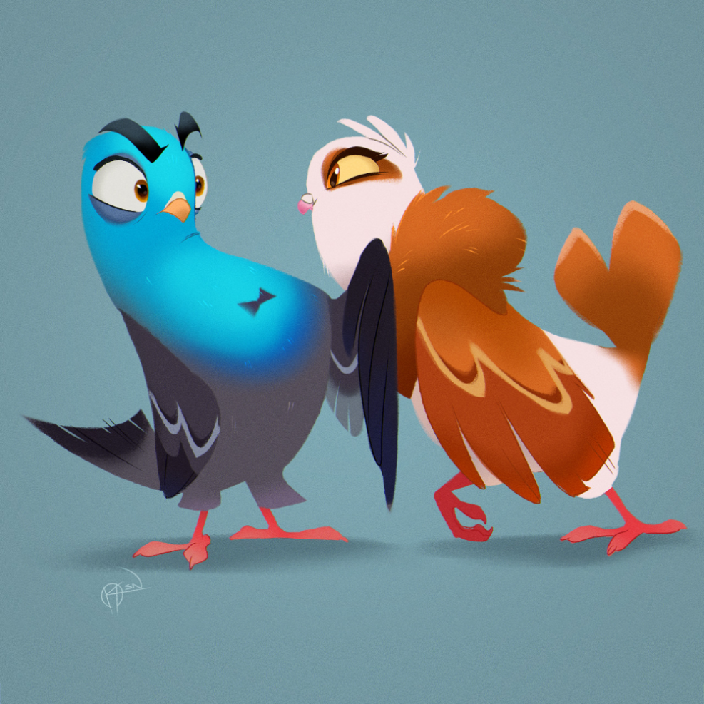 Camouflage and espionage pigeon