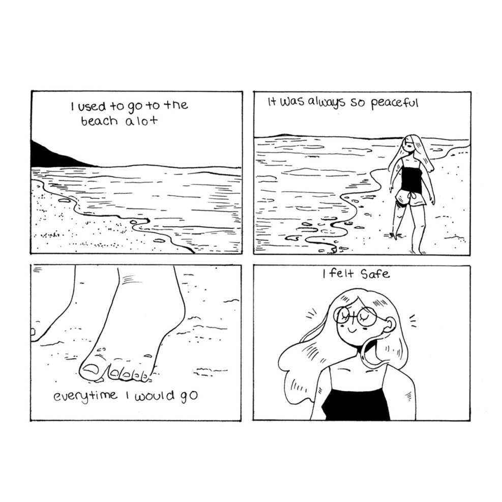 Anime girl on a swing