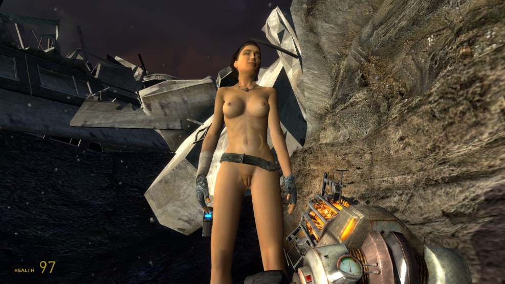 Naked heroine Alex Vance from the game Half-Life 2