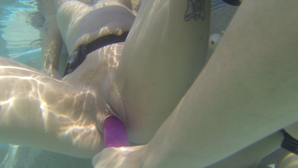 Naked women end underwater