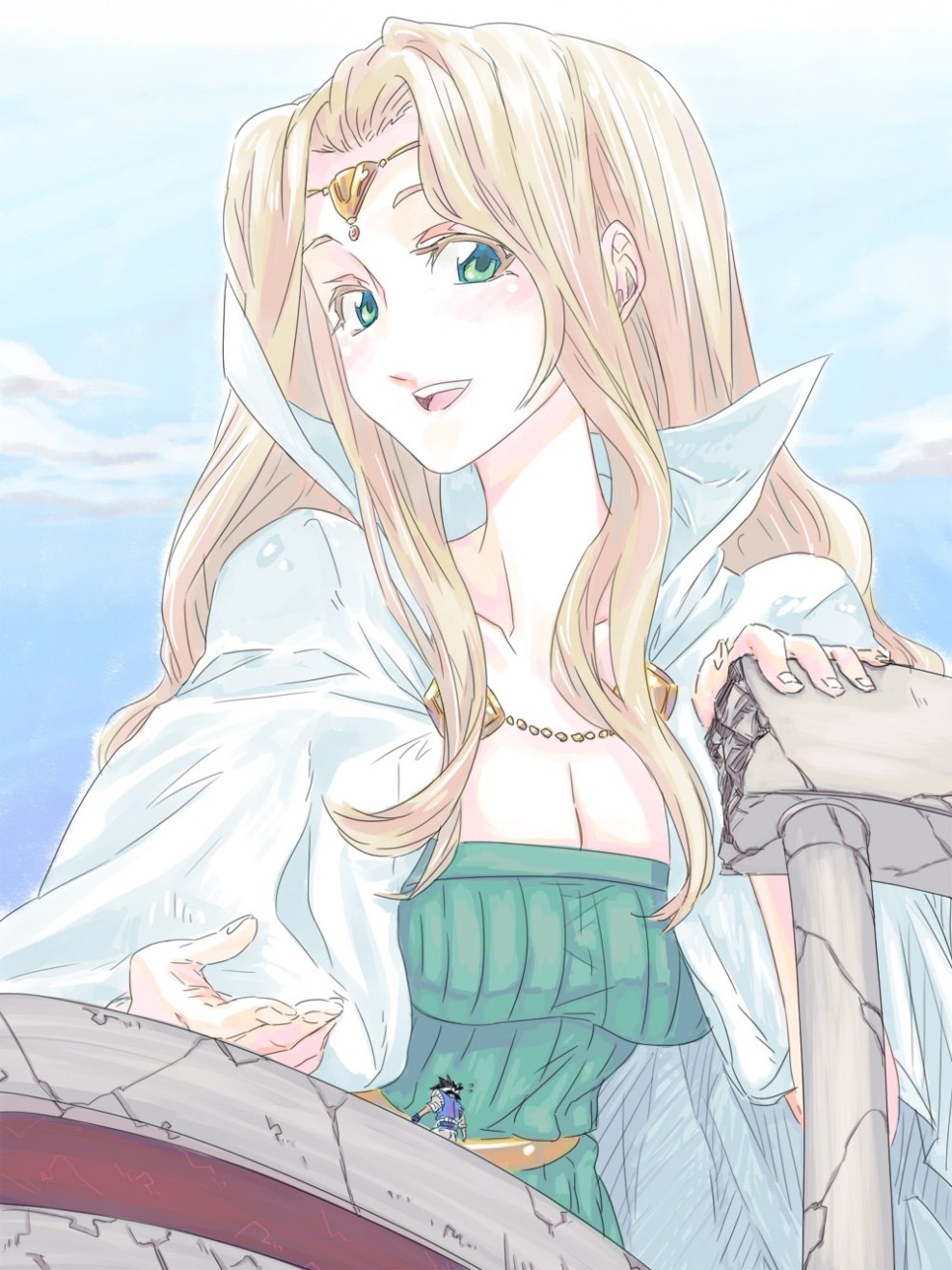 Girl giant anime art