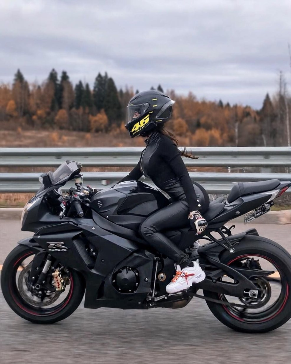 Girl on a motorcycle