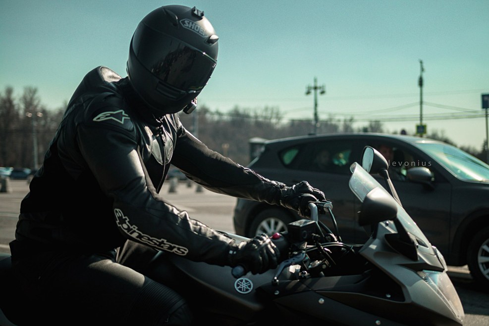 Motorcyclist in the city