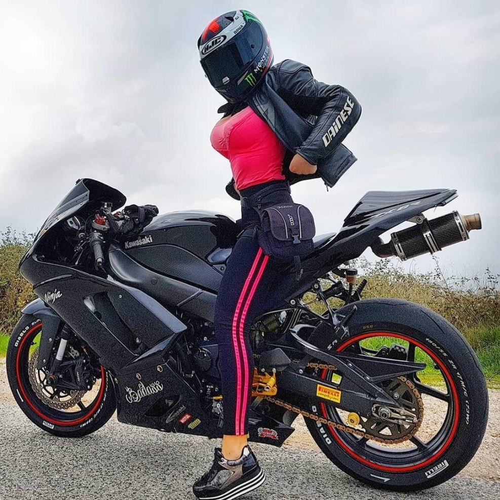 The guy is on the motorcycle