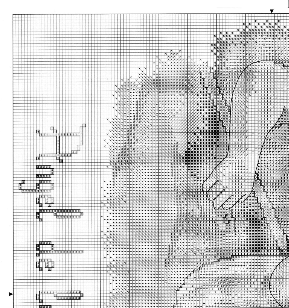 Cross embroidery demon