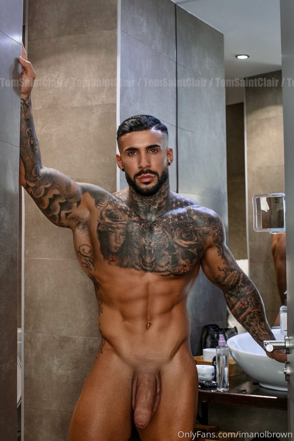Imanol Brown Naked without panties