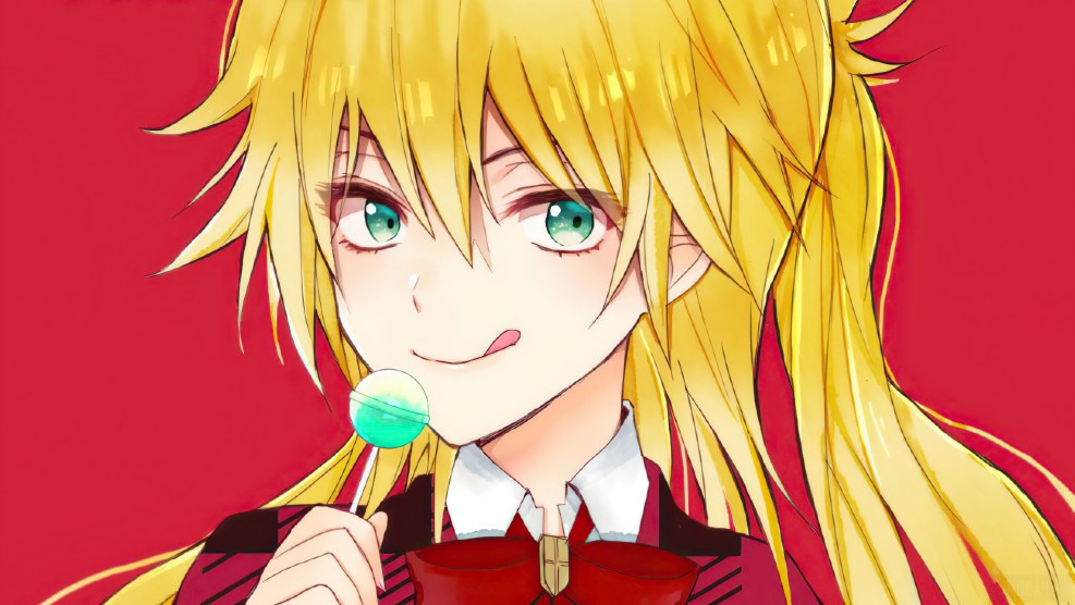 Girl licks Chupa Chups