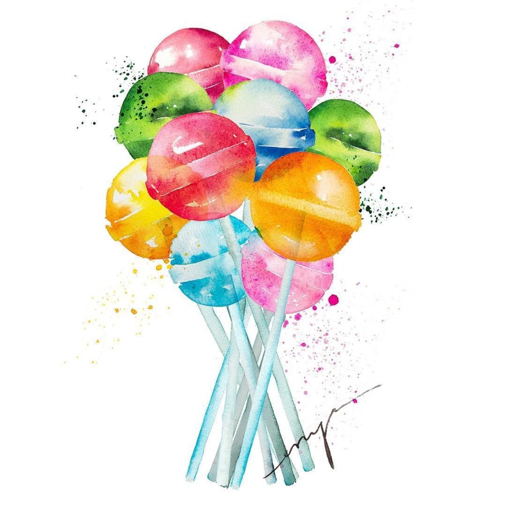 New Year's wallpaper with candies