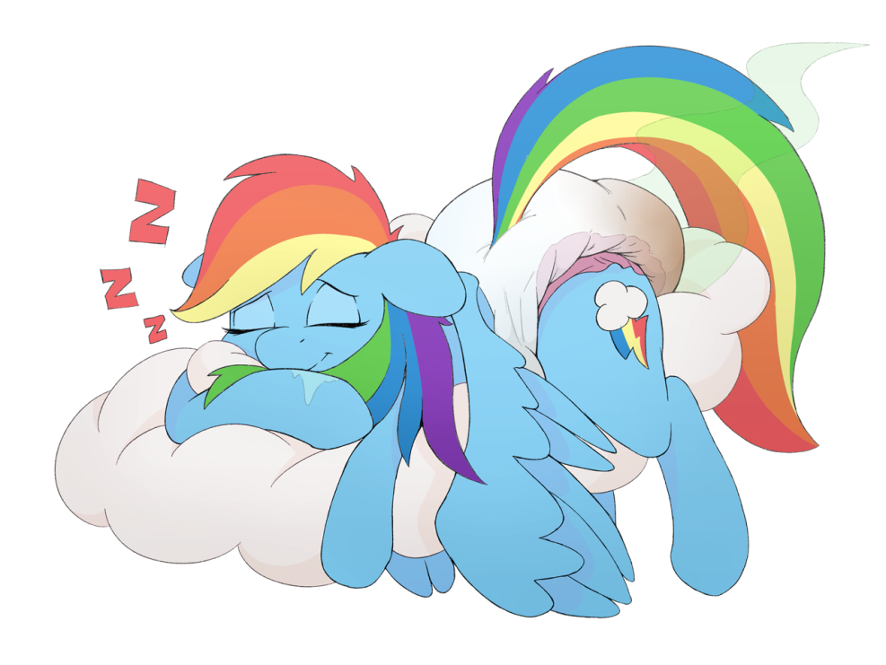 MLP Rainbow Dash in Diapers