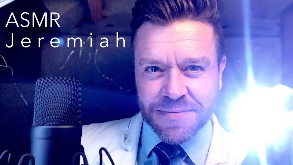 Boy puts on medical gloves