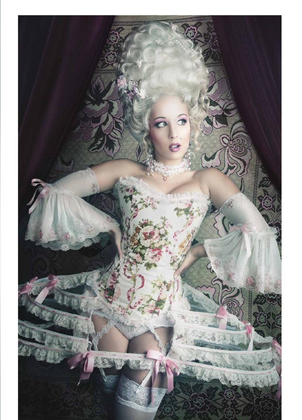 Lesbian in old dresses