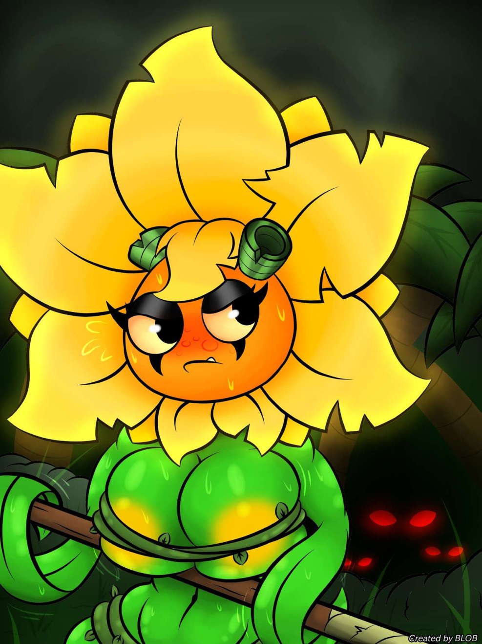 Plants VS Zombies Green Shadow Rule34 XXX Tits