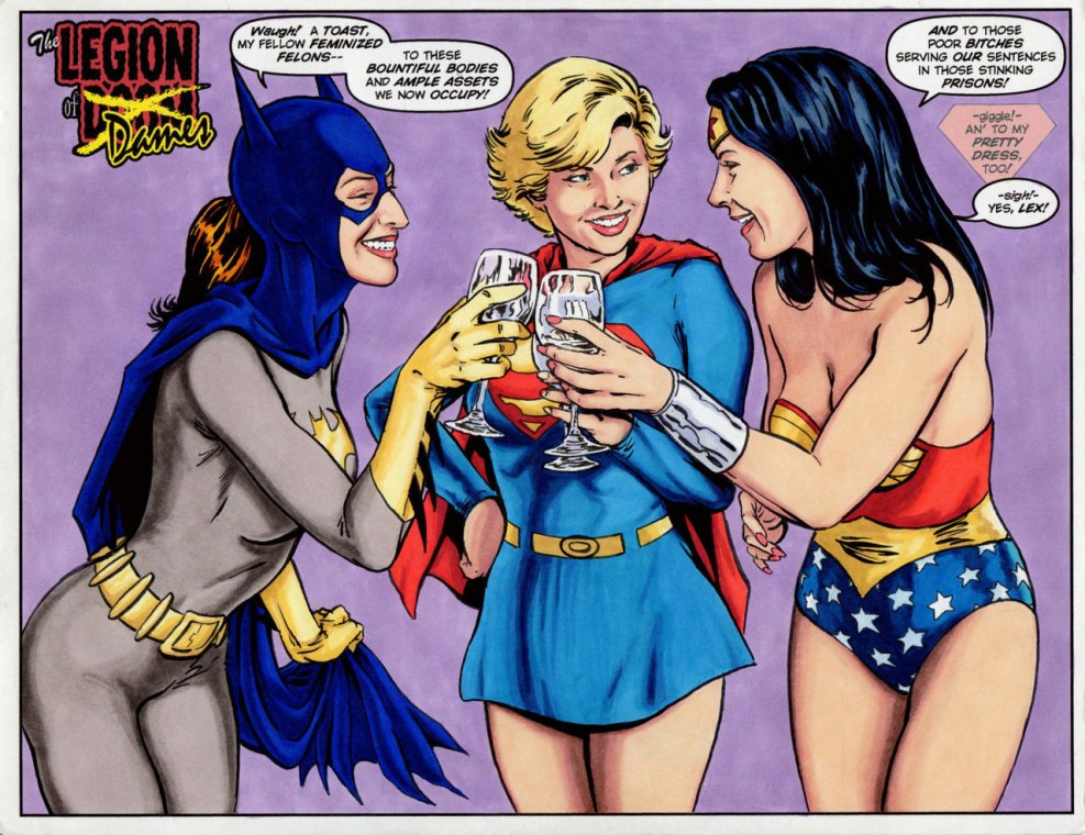 Naked Barbara Batgerl and Joker