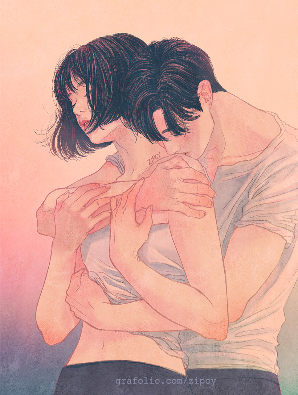 Man and woman passion