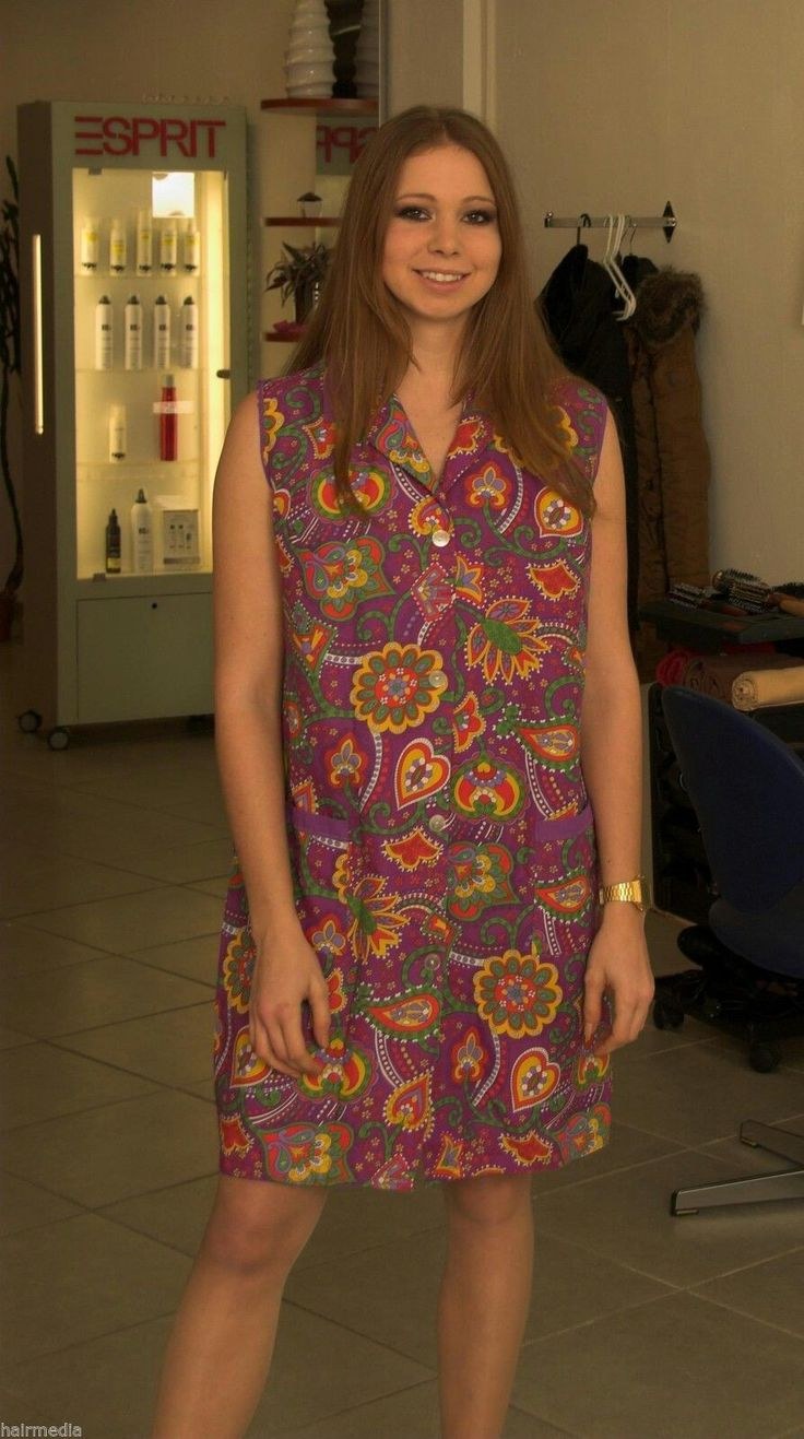 Anime girl in one apron