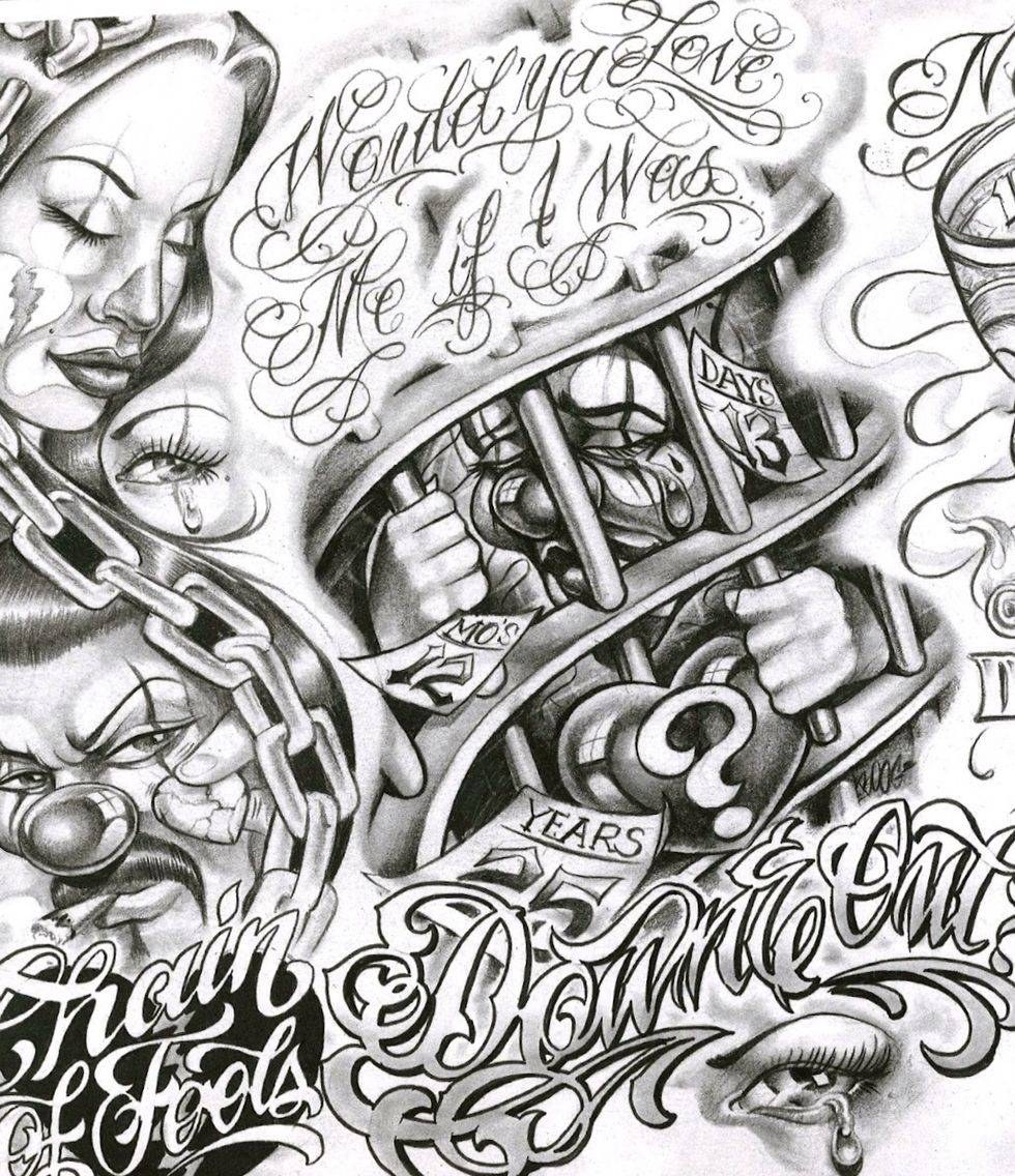 Sketches of tattoo naked women