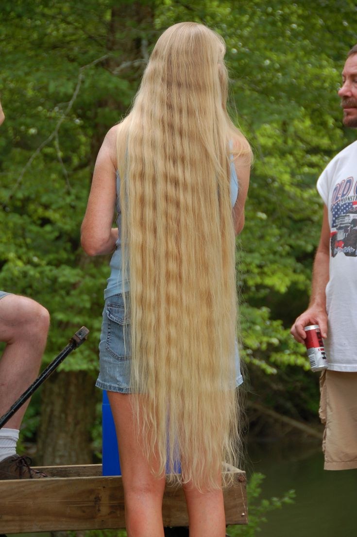 Blonde with very long hair