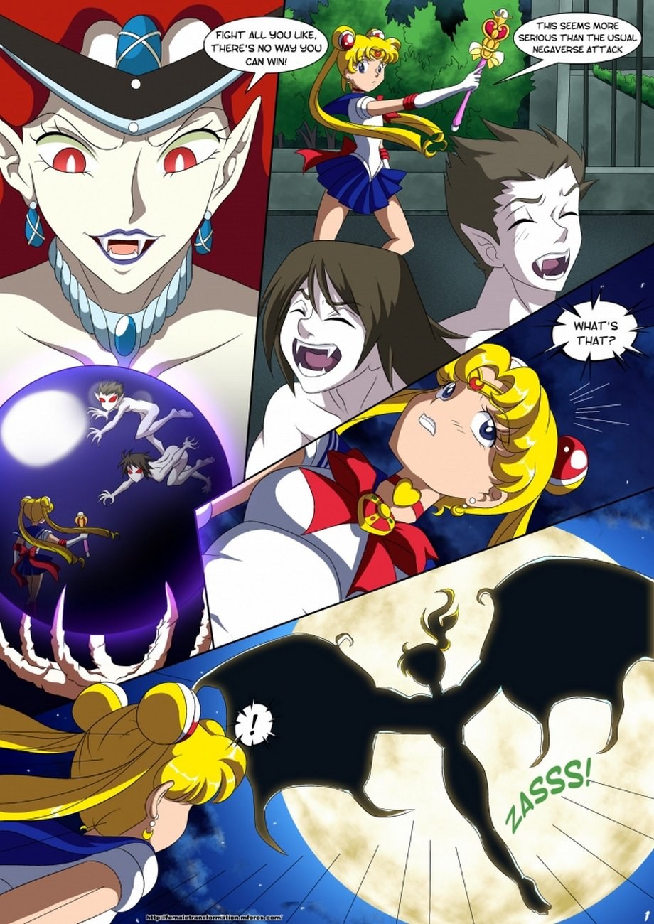 Sailor Moon Hentai Comic transformation into a vampire