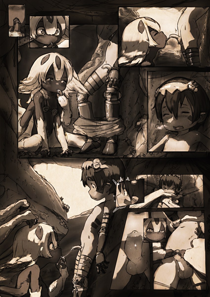 Made in Abyss Reg and Rico Hentai