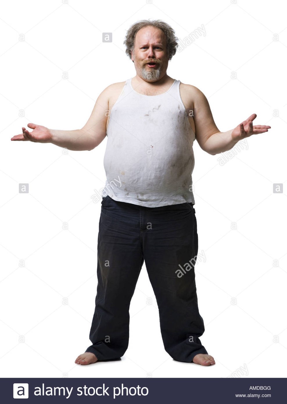 Huge big men's belly