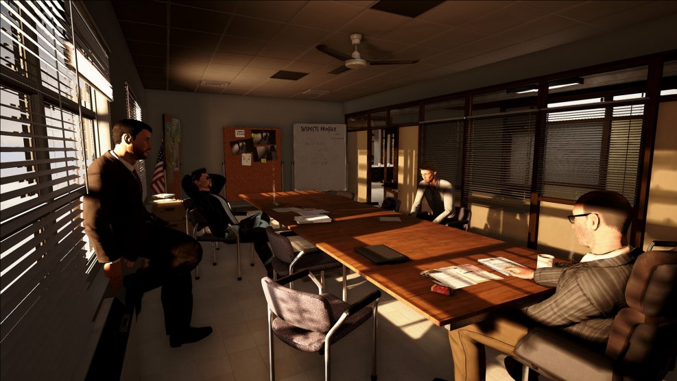 Showed herself in the room