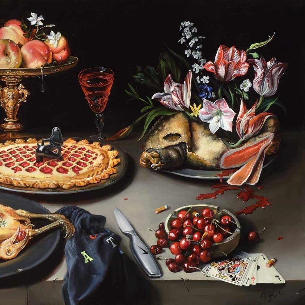 Modern still life in the Baroque style