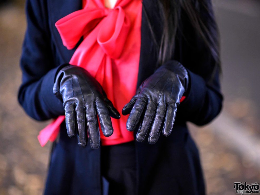 Karl Gujino in leather gloves