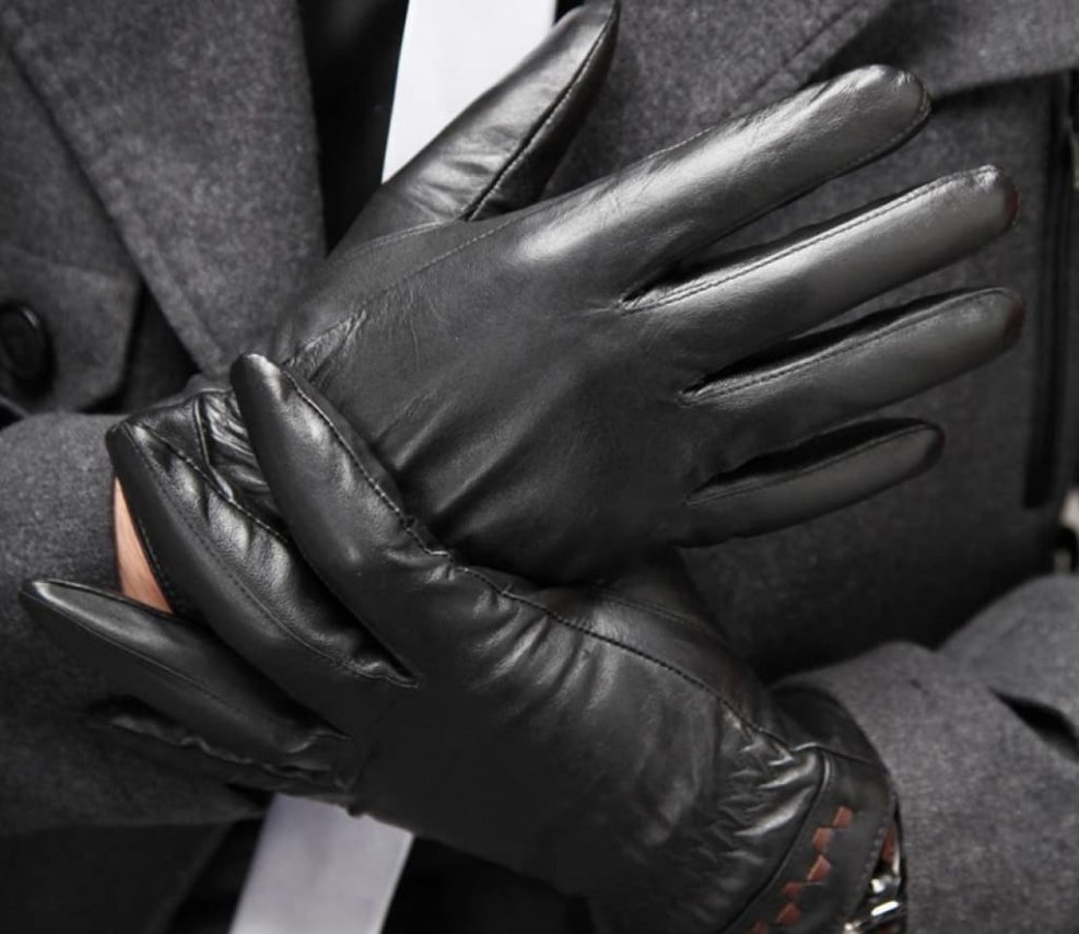 Madonna in leather gloves