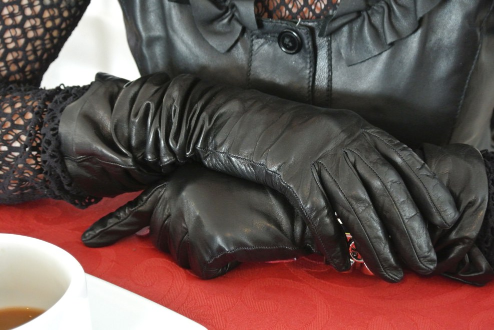 Lady Driving Long Leather Gloves