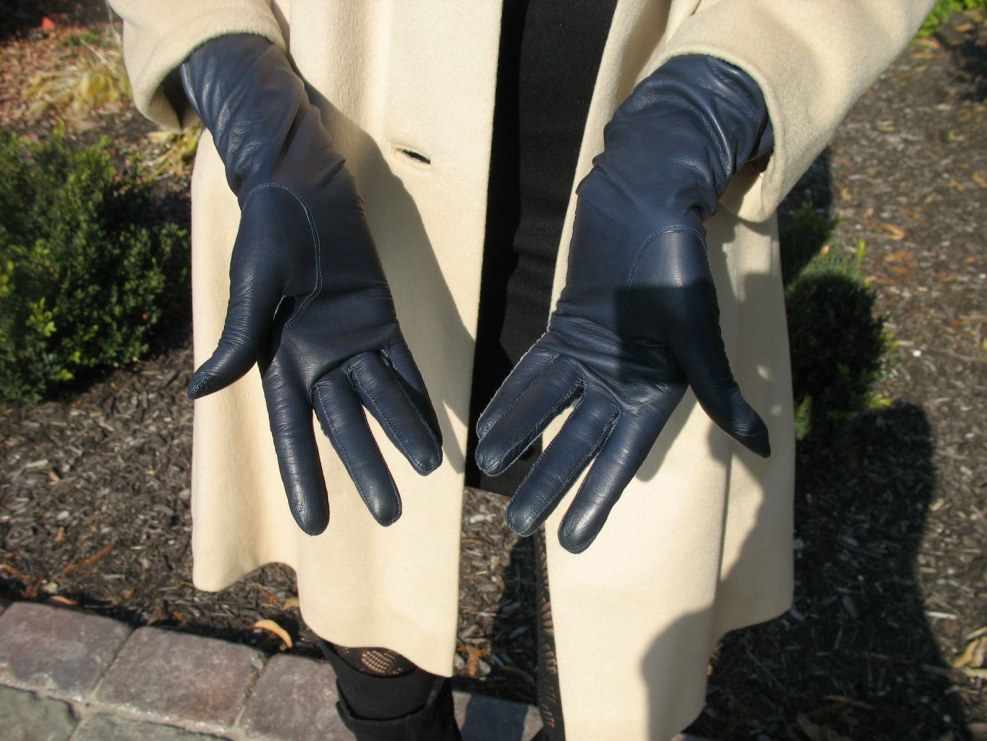 Girl in Japanese gloves