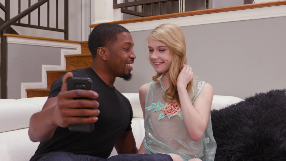 Dominica Phoenix with a black man