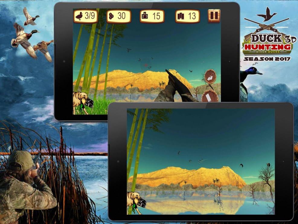 Duck game jump on the trees of Donald