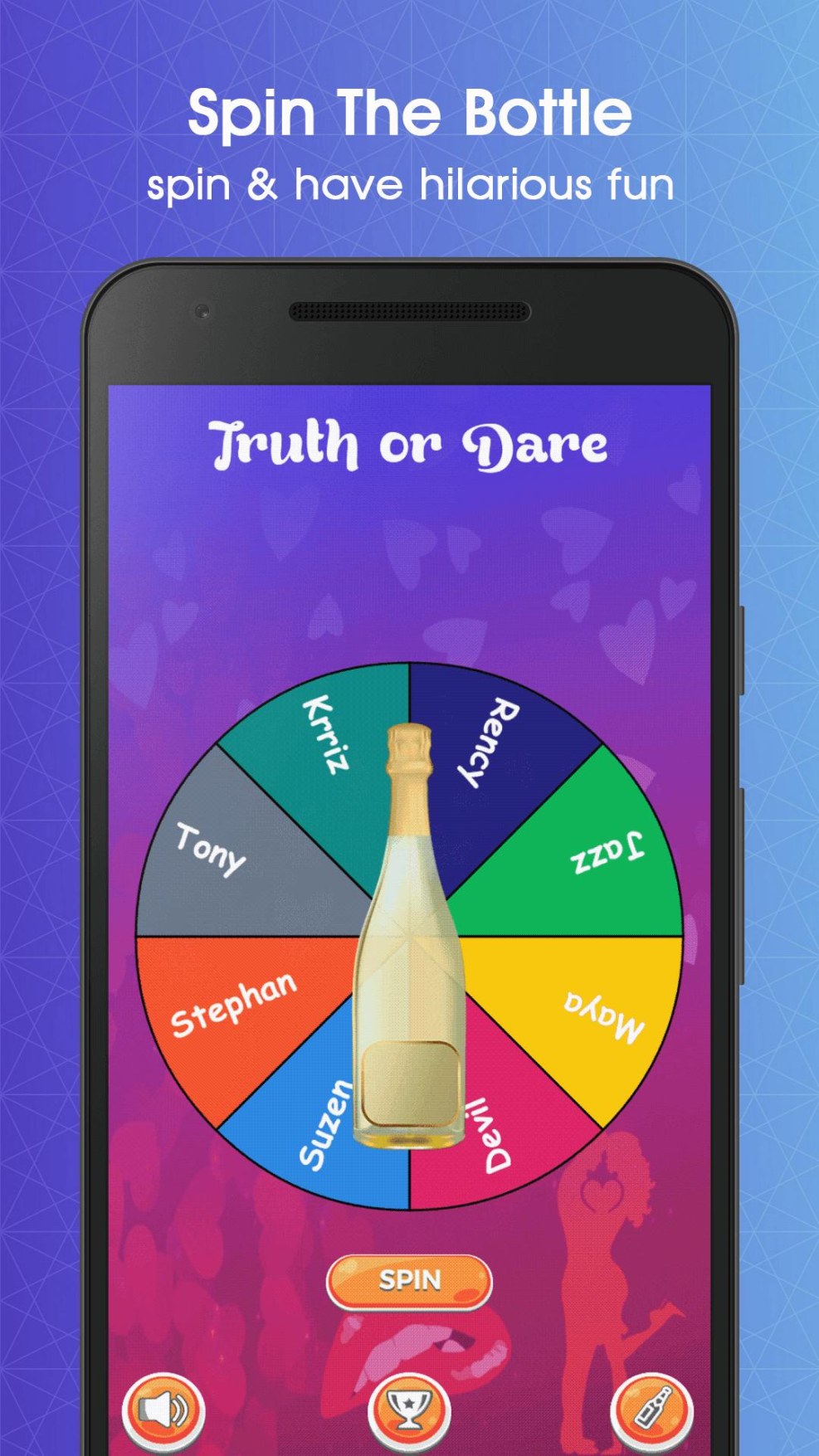 Horror film playing a bottle