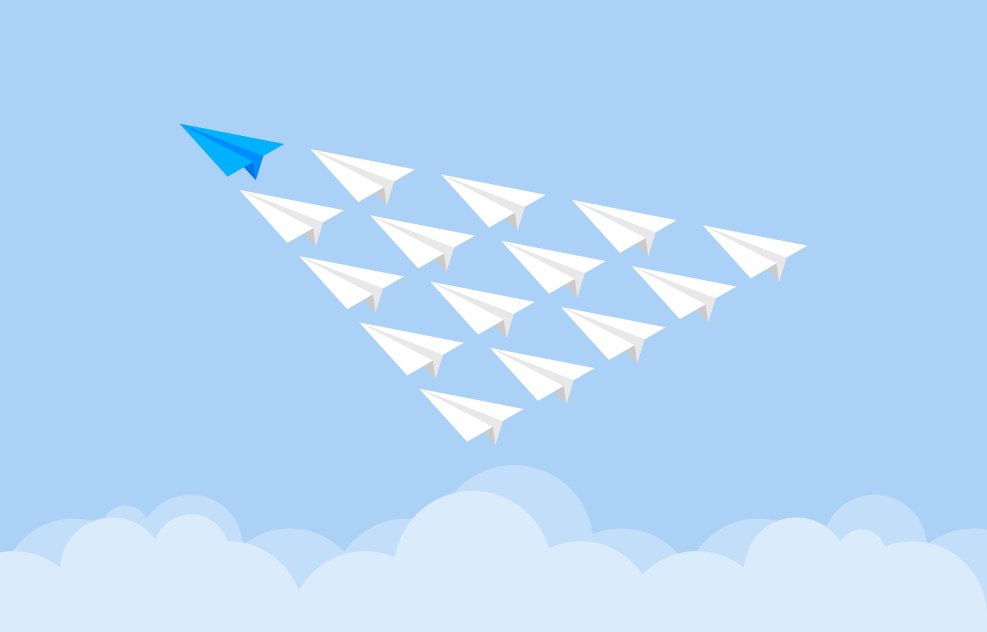 Paper aircraft is wall -mounted