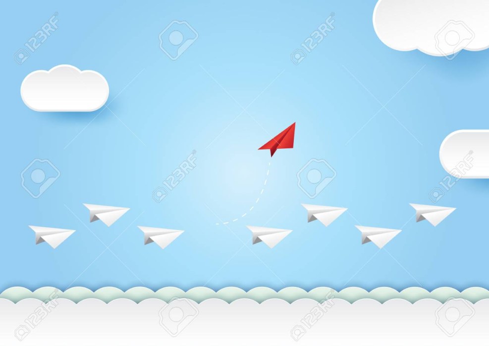 Paper aircraft background