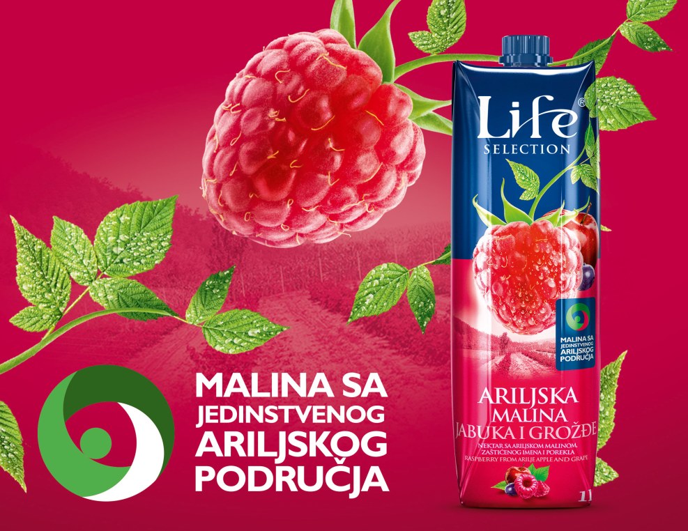 Juice raspberry banner