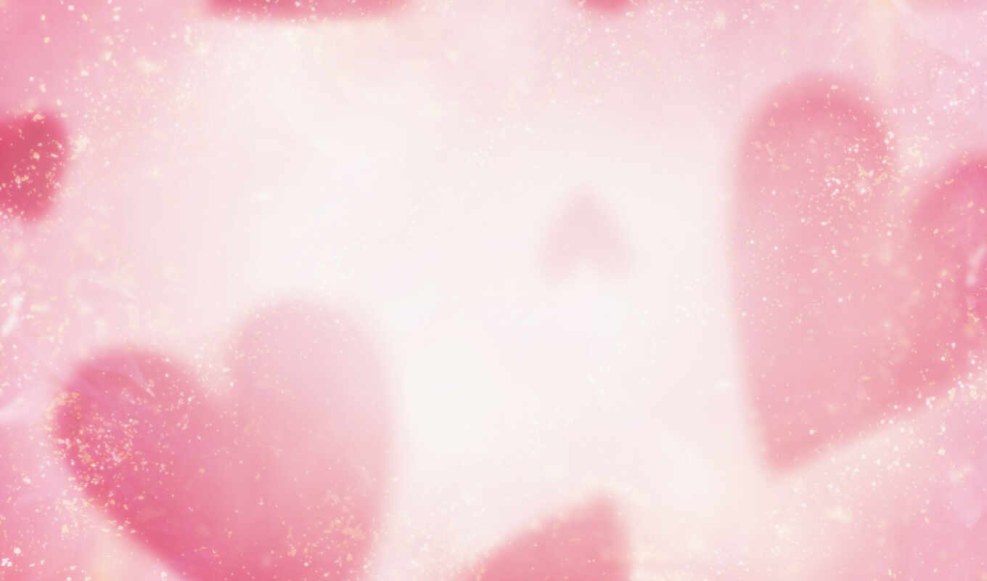 Hearts on a wooden background