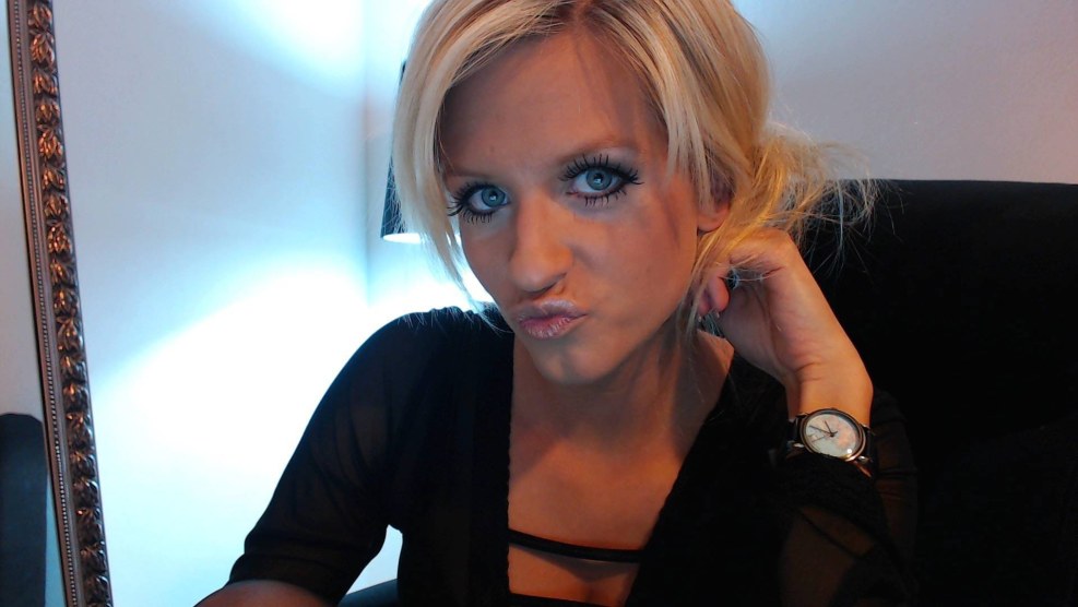 Chan on a dark background