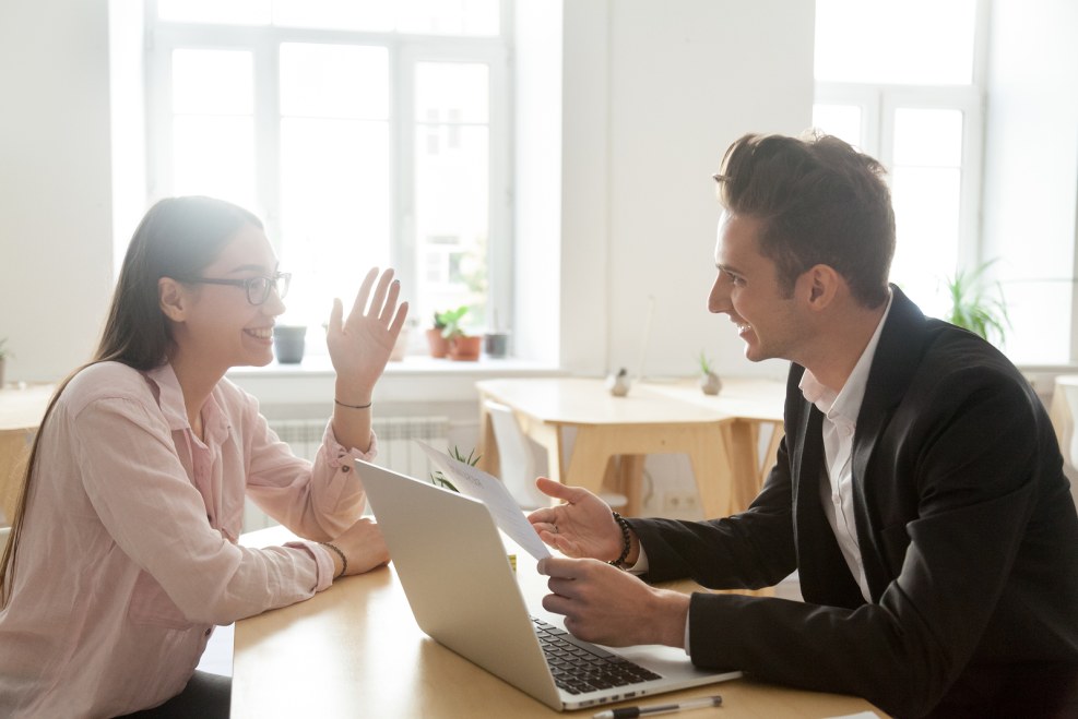 Strict interview photo