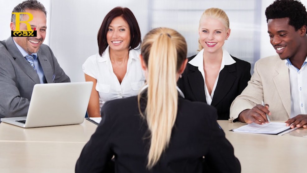 Girl at an interview