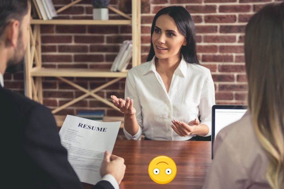 Boss interview and woman