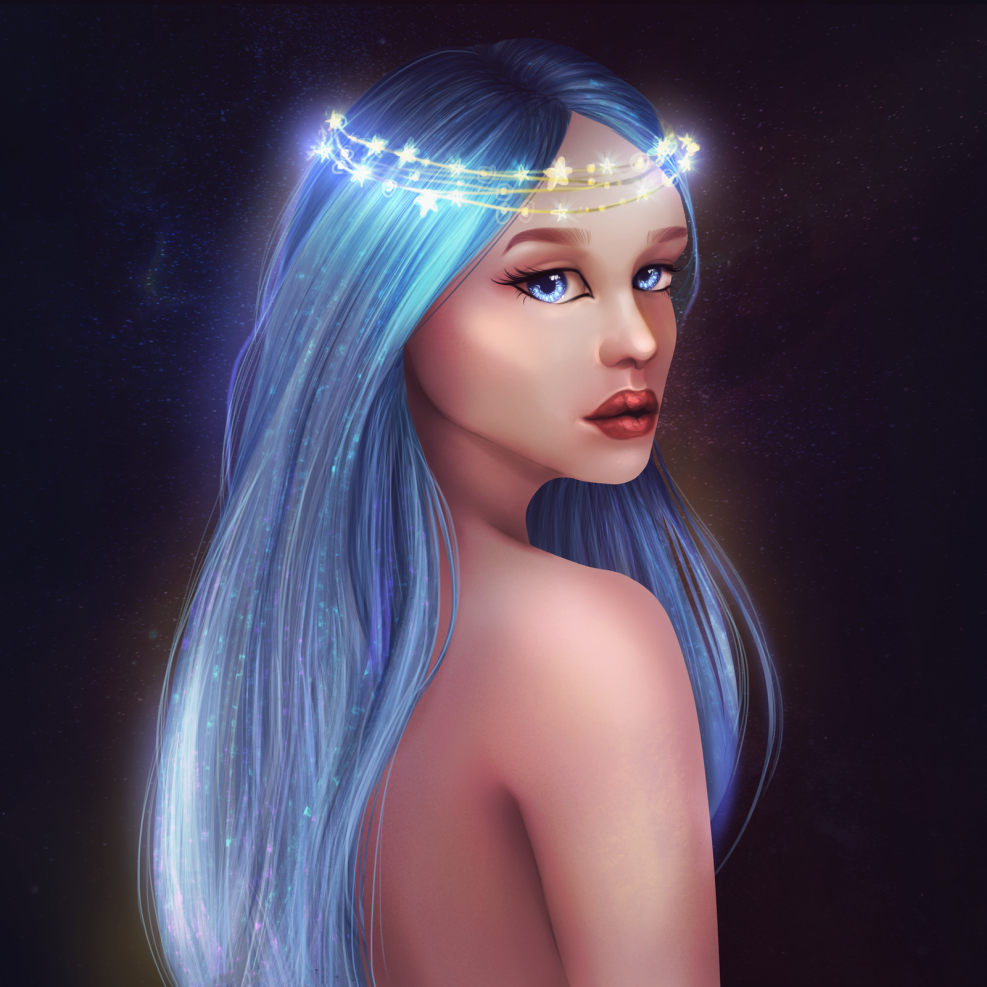 Night sky with stars