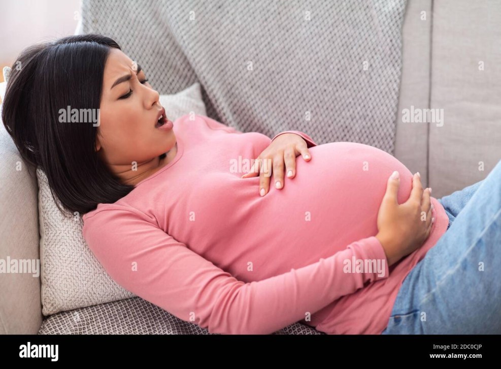 Young pregnant Asian